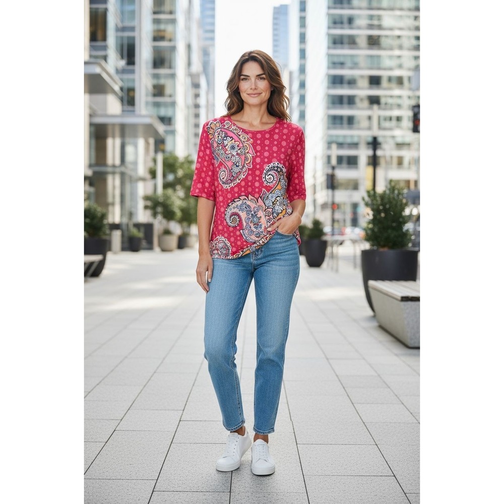 Chicos Top Size 3 (XL) Paisley, Y2K, Hippie, Boho, Artsie.